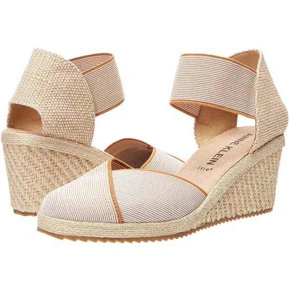 Anne Klein Women's Zoey Wedge Sandal, Denim, 5.5 Anne Klein | Shoes | Zoey Round Toe Espadrille Wedges | Poshmark